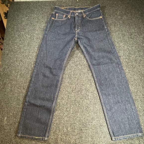 Levi's Other - Levis 505 Regular Fit Straight Leg Jeans Mens 30x30 Dark‎ Indigo Blue Denim